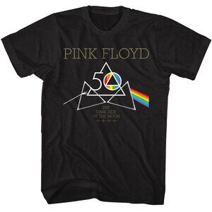 Pink Floyd T-Shirt 50th Anniversary Triangles Rock Band Music Fan Tee 92